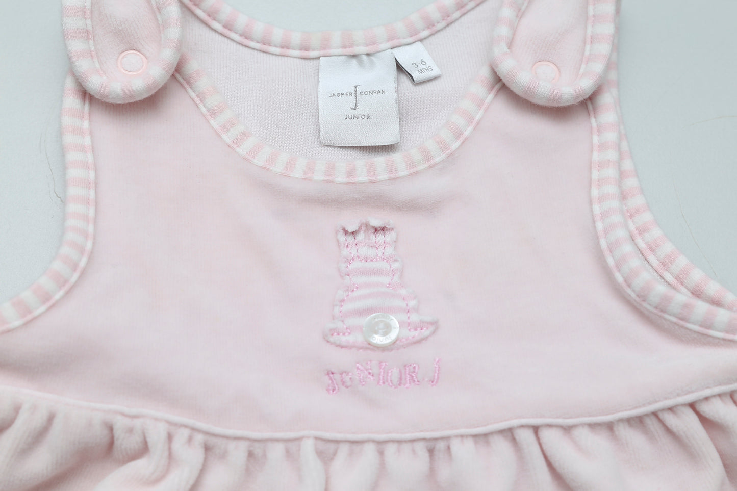 Zartrosa Kleid aus kuschelweichem Plüschstoff (68)