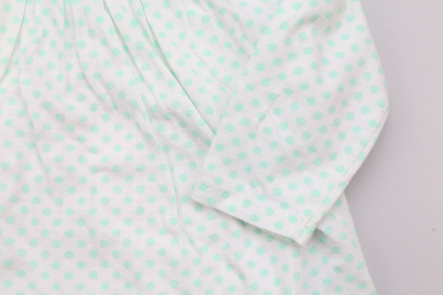 Grünes gepunktetes Langarm-Bodykleid für Mädchen (80) - KlugeMutti