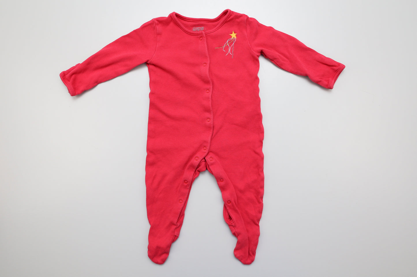 Roter Baumwollstrampler 68
