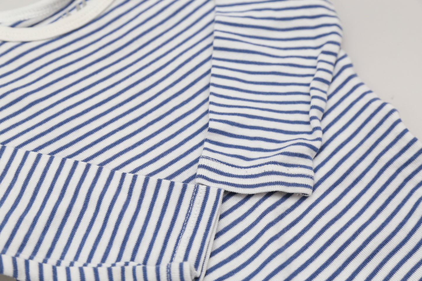 Blau-weiß gestreiftes Langarmbody-Set aus Bio-Baumwolle (68) - KlugeMutti
