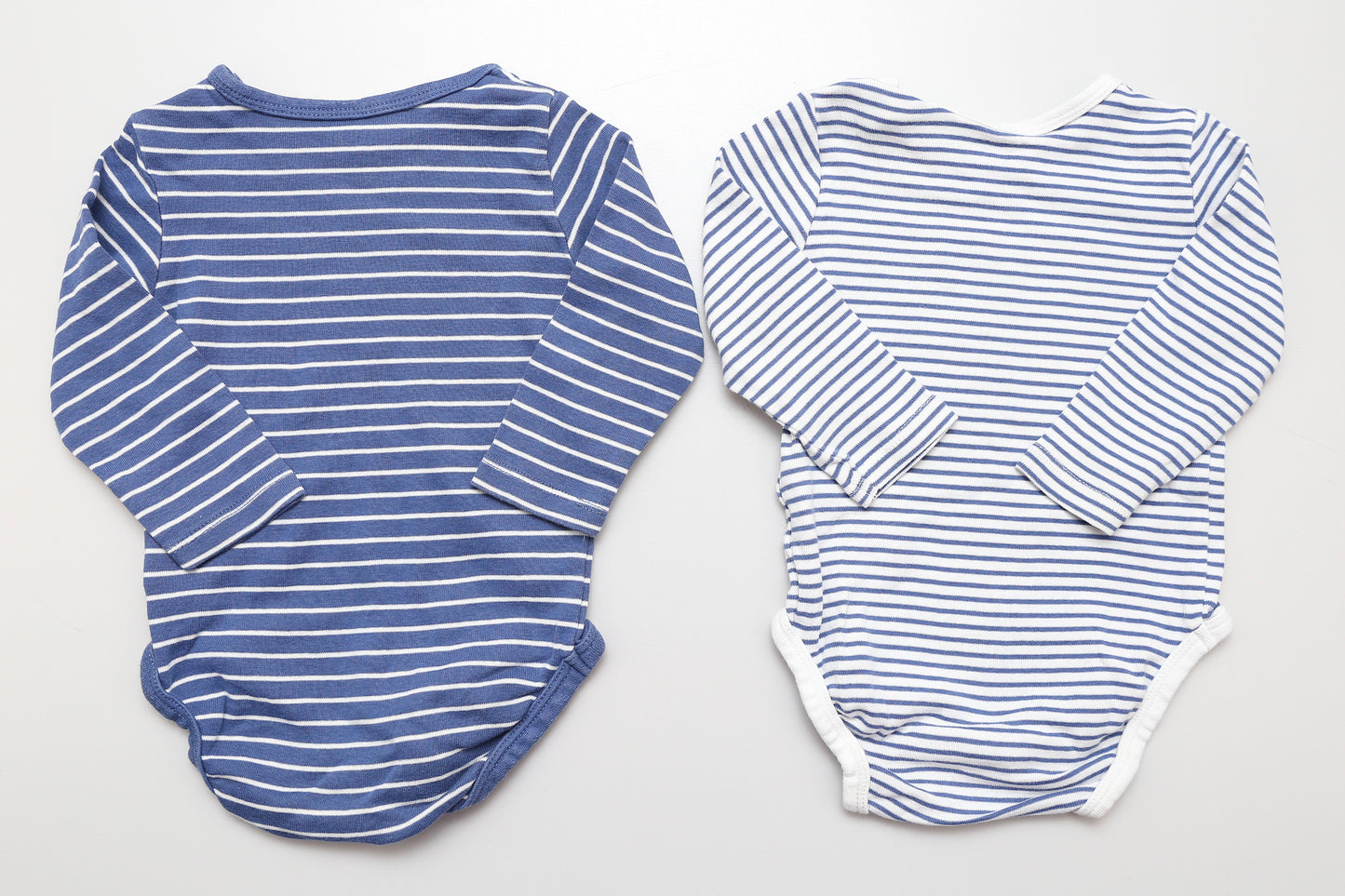 Blau-weiß gestreiftes Langarmbody-Set aus Bio-Baumwolle (68) - KlugeMutti