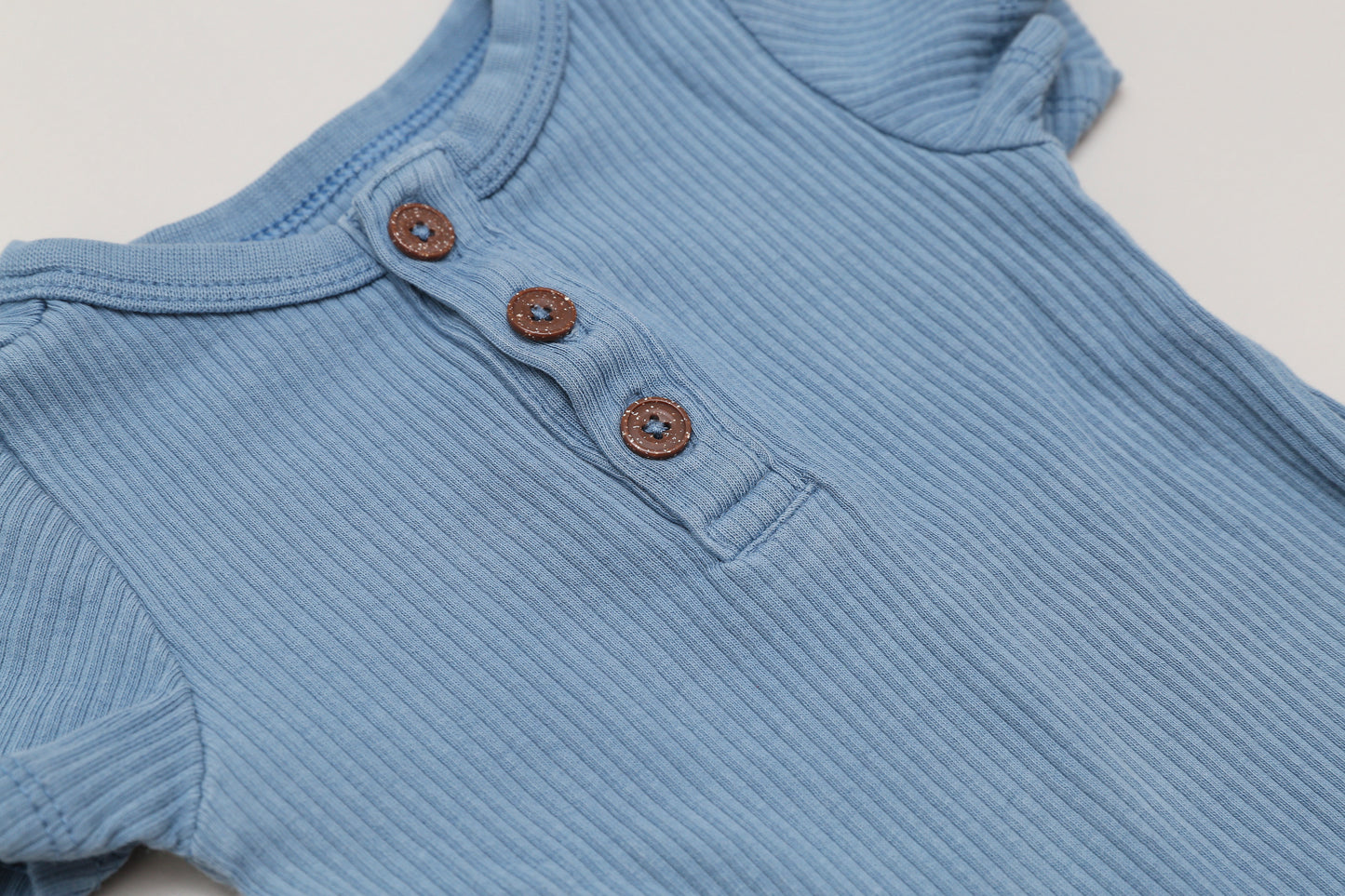 Blaues Kurzarm-Body-Set aus Bio-Baumwolle (74-80) - KlugeMutti