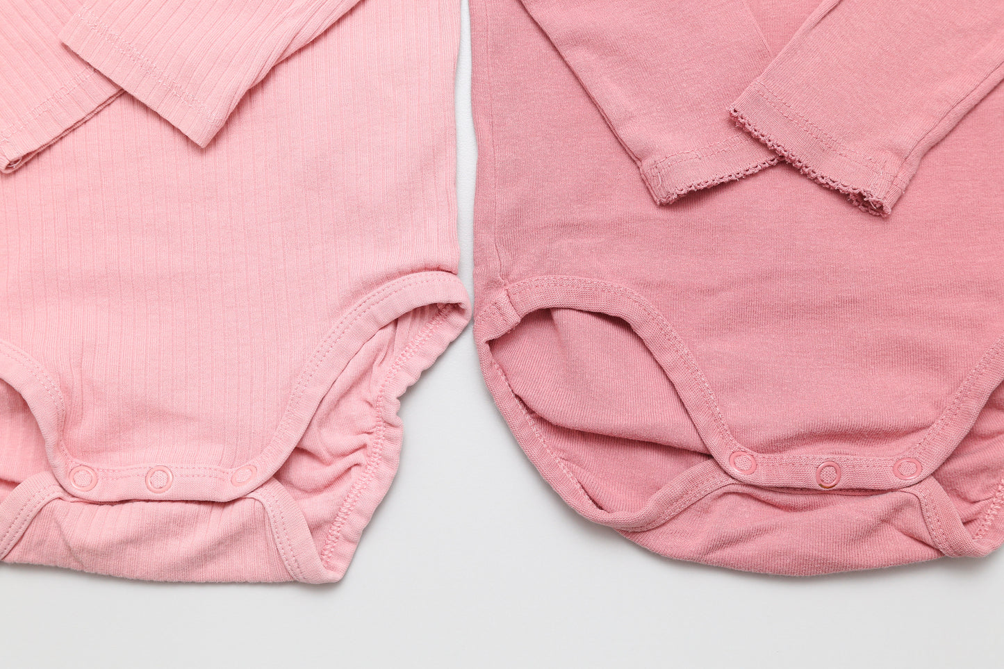 Rosa Langarmbody-Set aus Bio-Baumwolle (80) - KlugeMutti