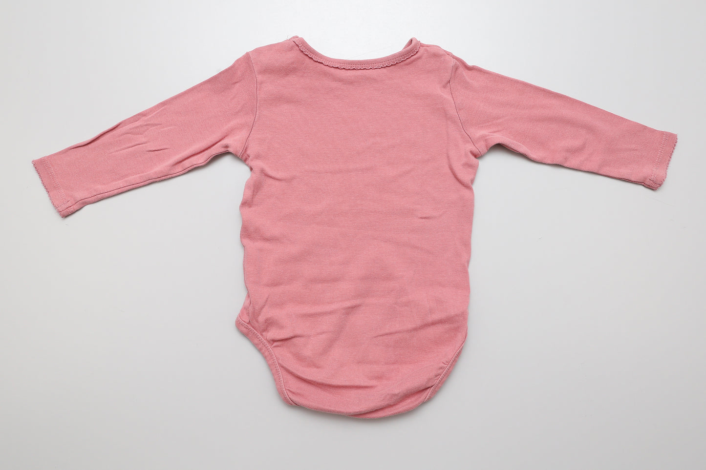 Rosa Langarmbody-Set aus Bio-Baumwolle (80) - KlugeMutti
