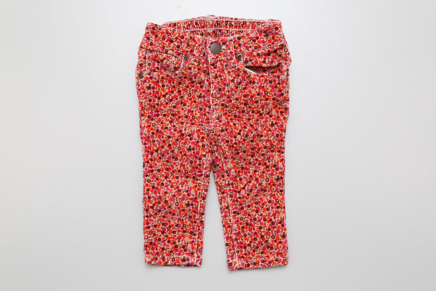 Wunderschöne, florale Cordhose (80) - KlugeMutti