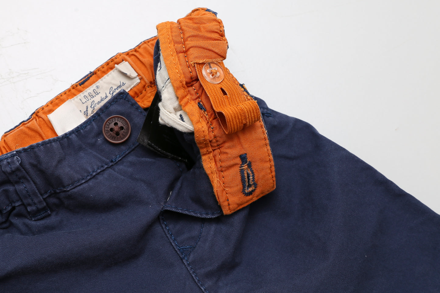 Dunkelblaue Hose mit verstellbarem Bund (80) - KlugeMutti