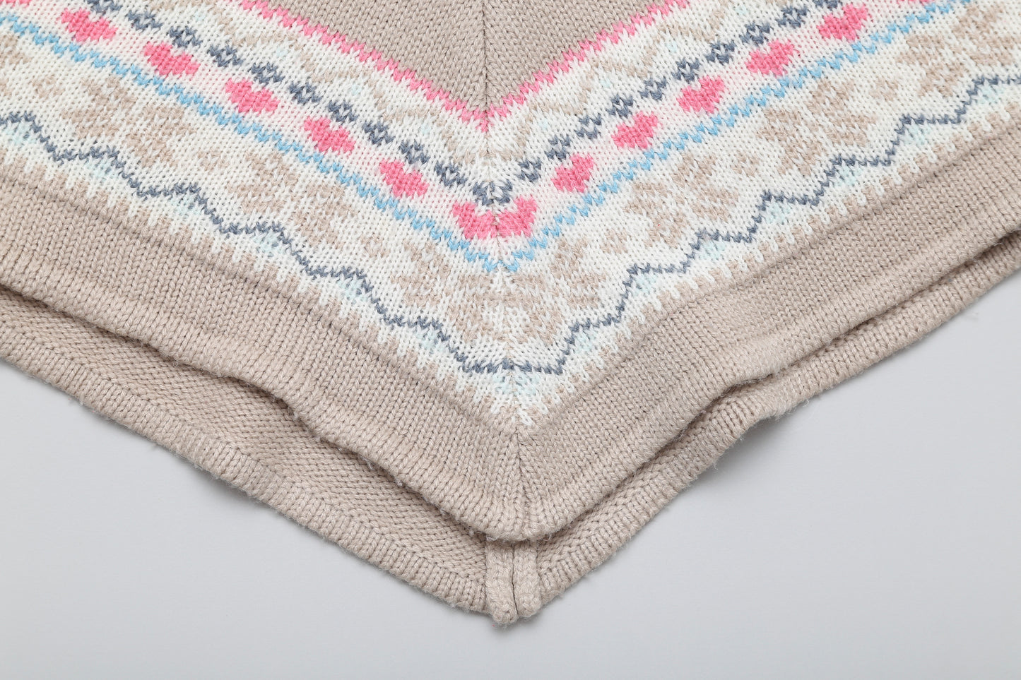 Beige Kapuzenponcho (80) - KlugeMutti