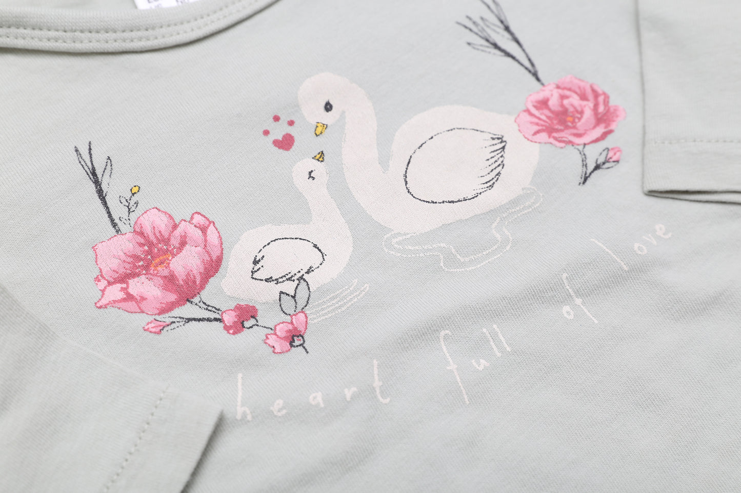 Langarmshirt mit Schwanenmuster (56)