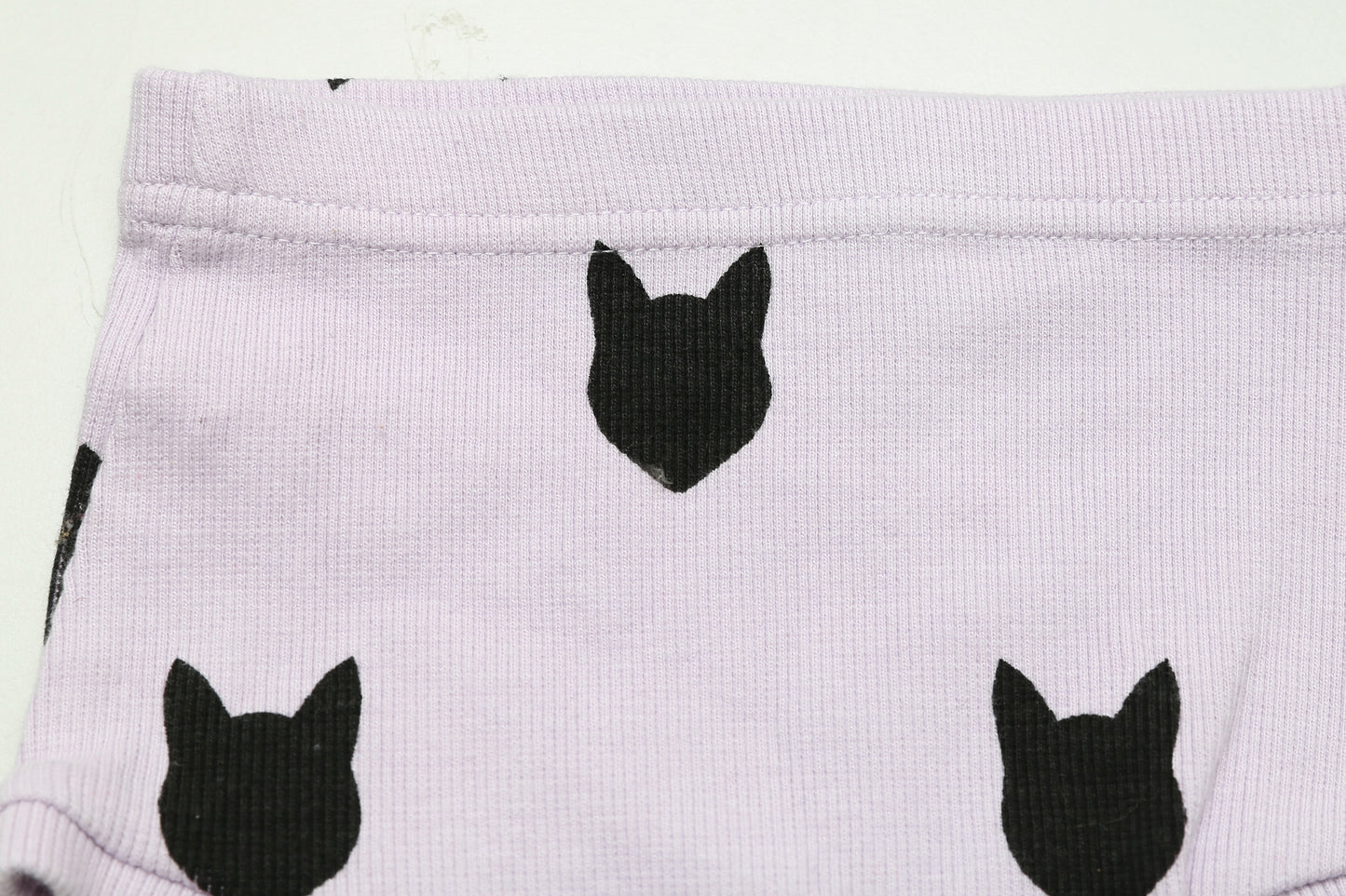 Windelüberhose mit Katzenkopfmuster aus Bio-Baumwolle (74-80) - KlugeMutti