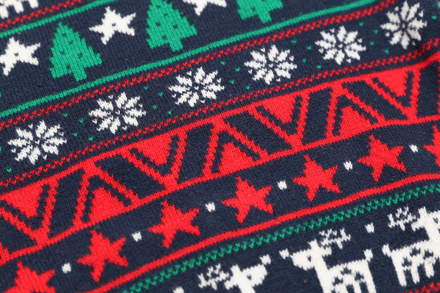 Dunkelblaues gestricktes Set mit Weihnachtsmotiv (62) - KlugeMutti
