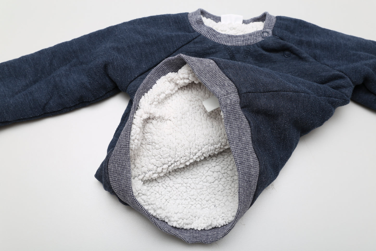 Dunkelblaues, warm gefüttertes Sweatset (86) - KlugeMutti
