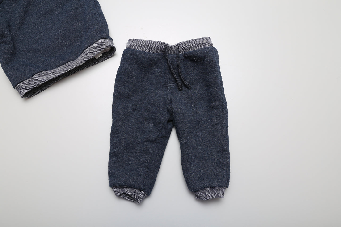 Dunkelblaues, warm gefüttertes Sweatset (86) - KlugeMutti