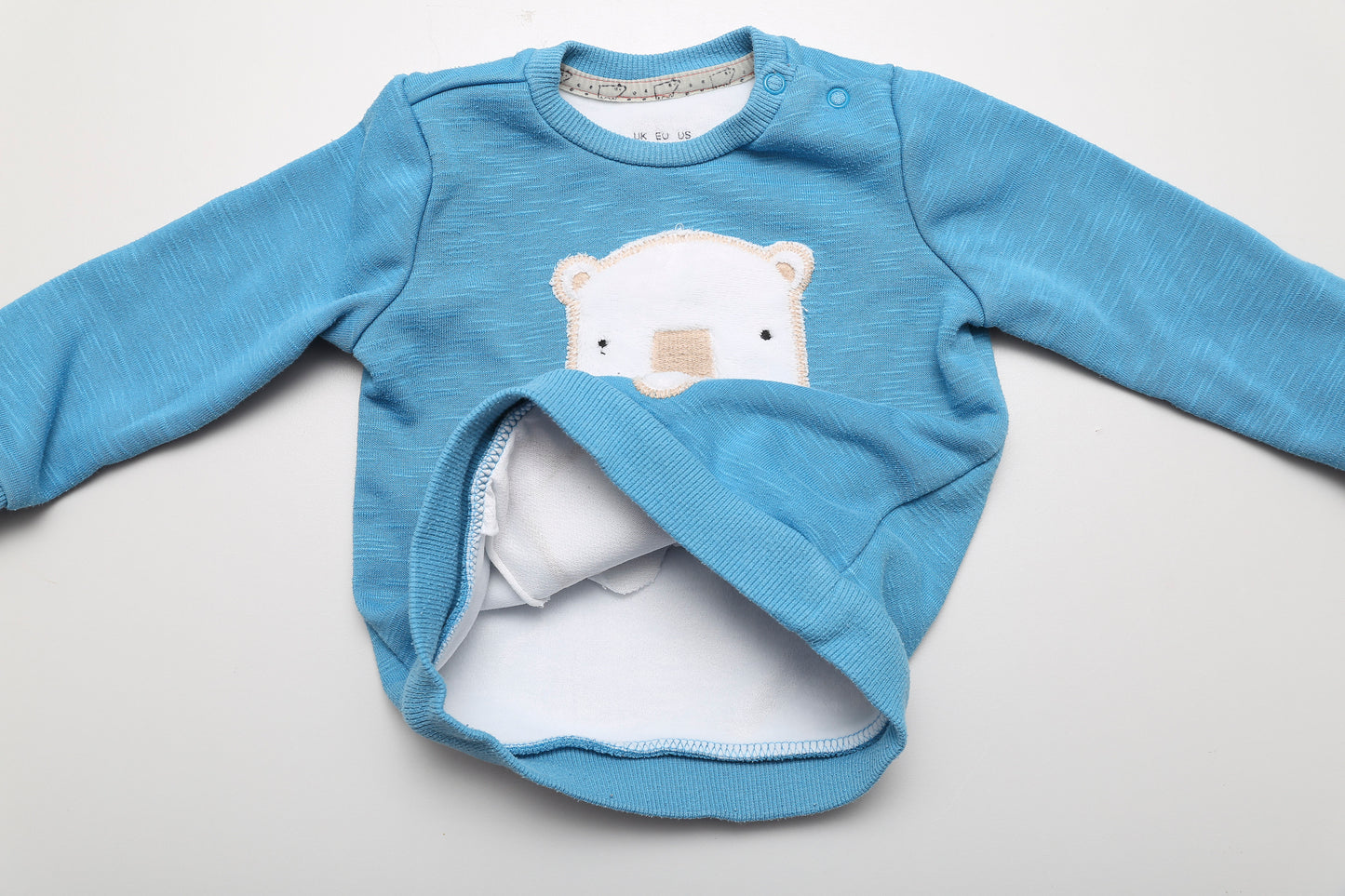 Blaue Sweatshirt mit Eisbärenmotiv (86) - KlugeMutti