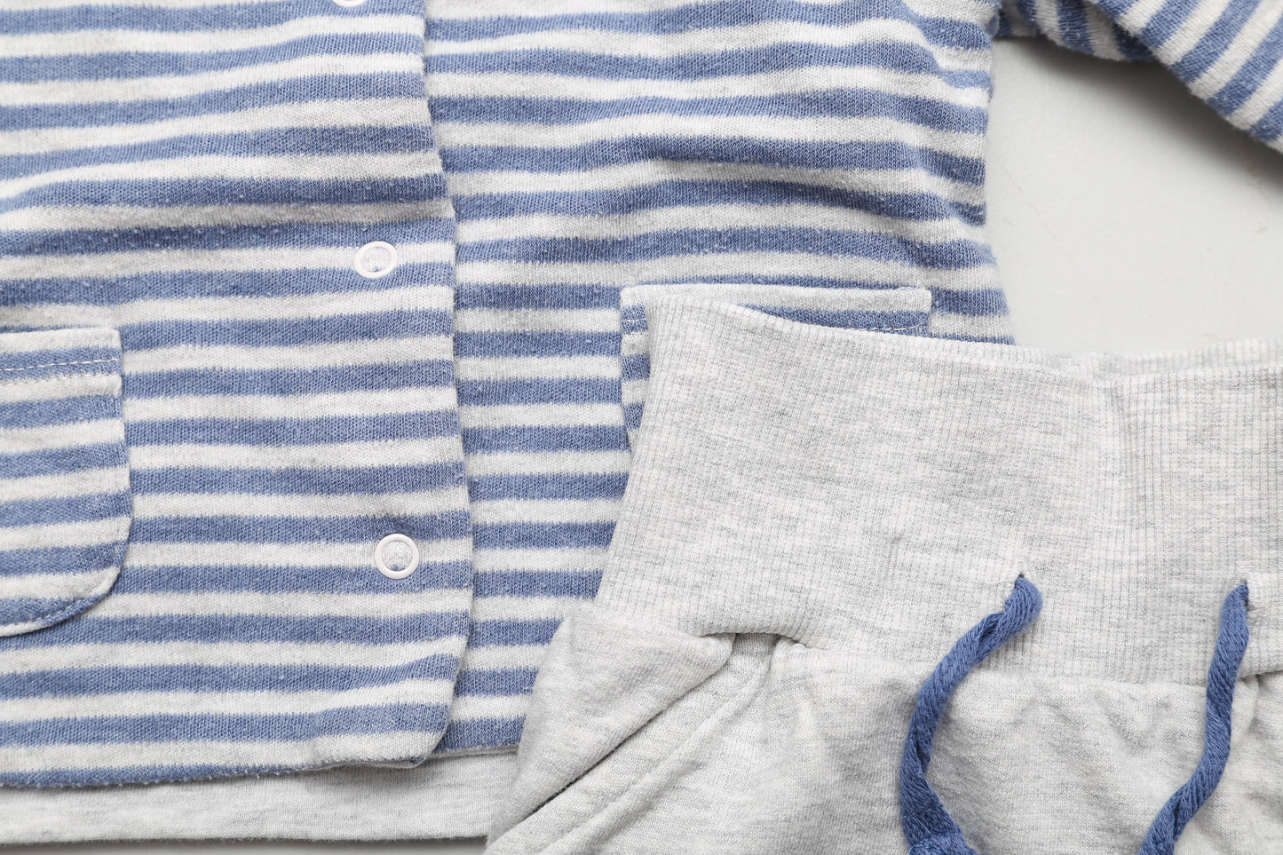 Blau-graues Kapuzen-Sweatset für Jungen (62) - KlugeMutti
