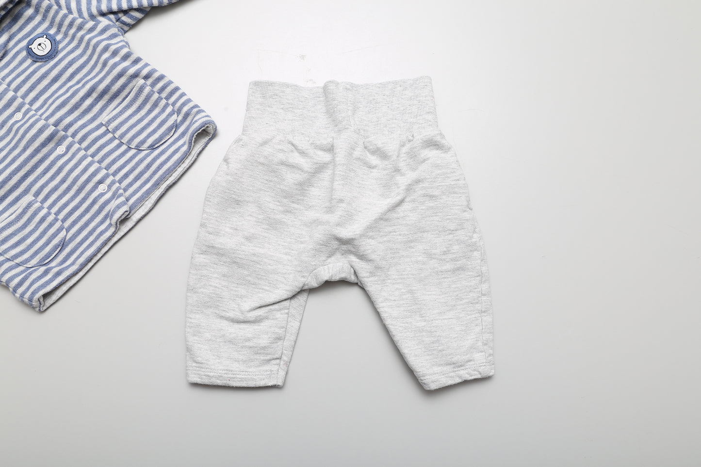 Blau-graues Kapuzen-Sweatset für Jungen (62) - KlugeMutti