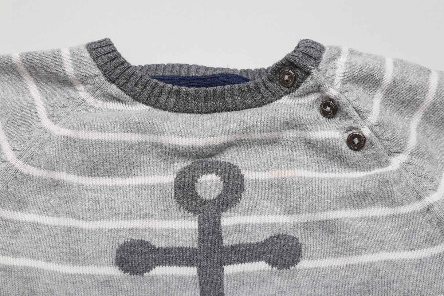 Grauer Strickpullover für Jungen (86) - KlugeMutti