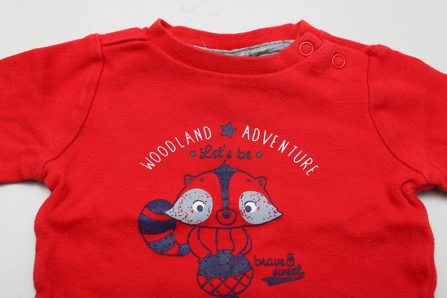 Rotes Langarmshirt mit Eichhörnchen-Motiv (56) - KlugeMutti