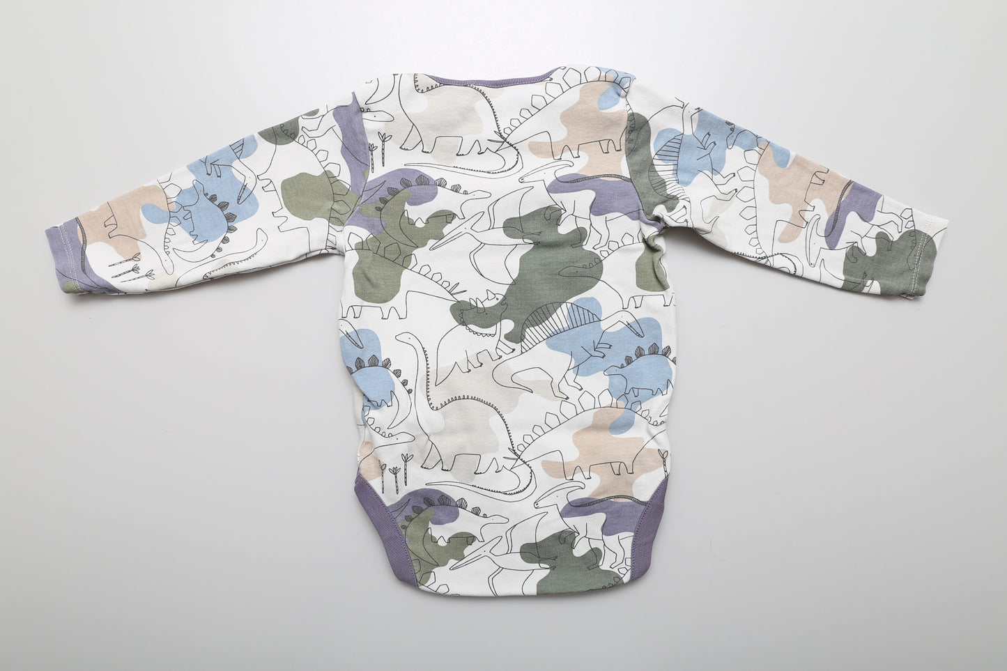 Bunter Langarm-Body mit Dino-Motiv (92)