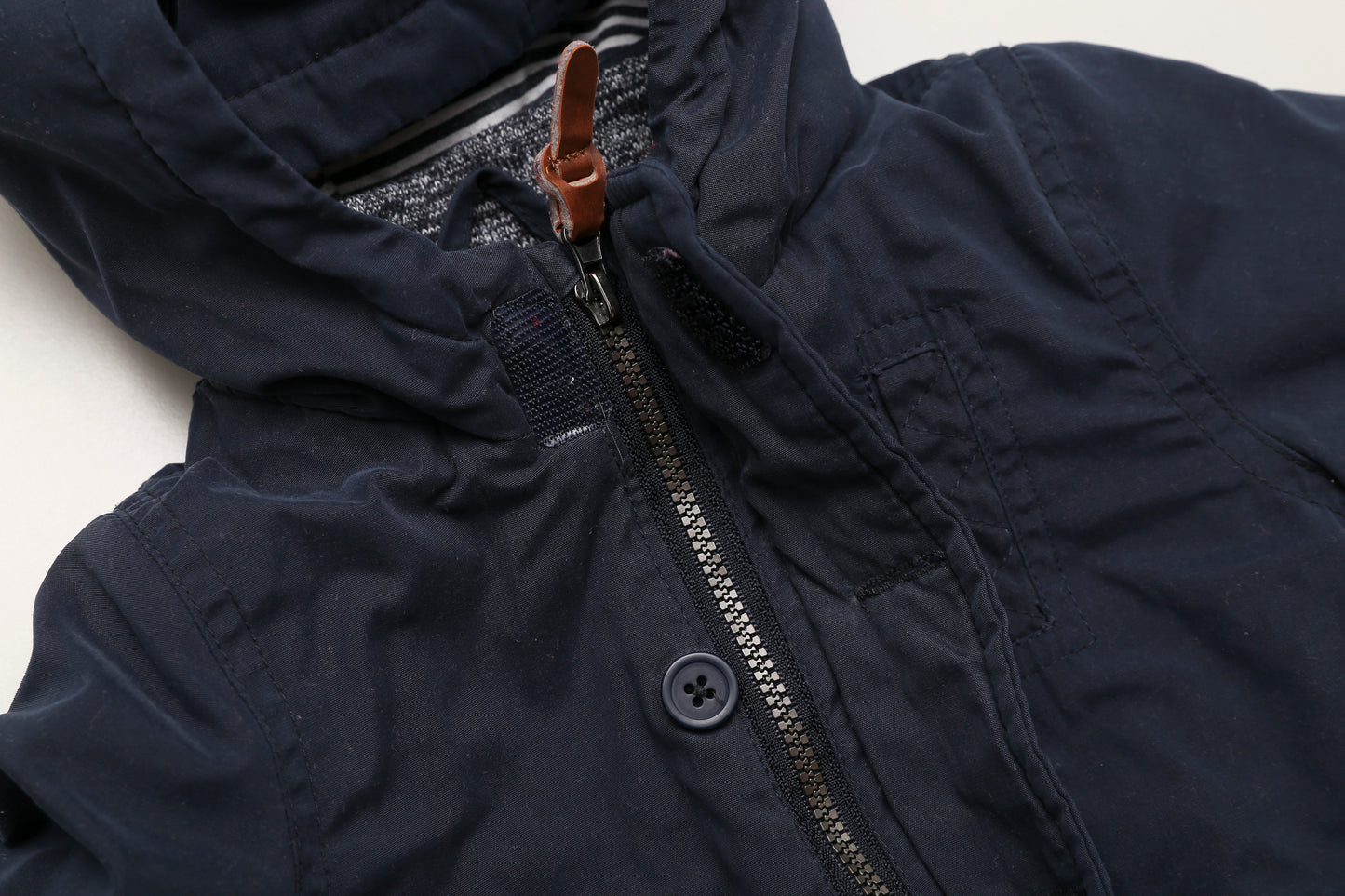 Dunkelblauer Frühling-/Herbst-Hoody-Jacke (74)