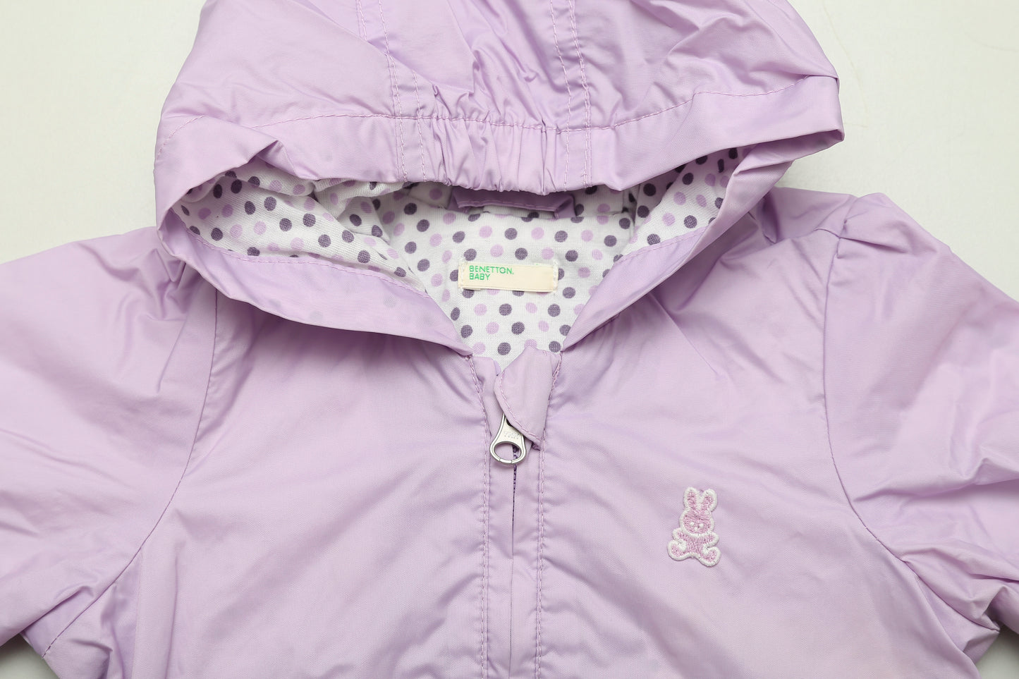 Lila Windjacke/Regenjacke mit Kapuze (68-74)