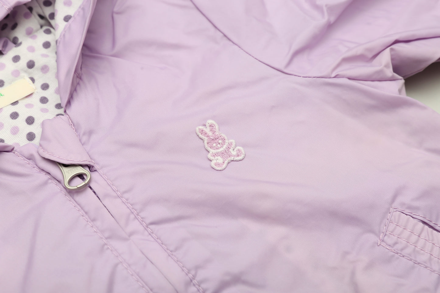 Lila Windjacke/Regenjacke mit Kapuze (68-74)