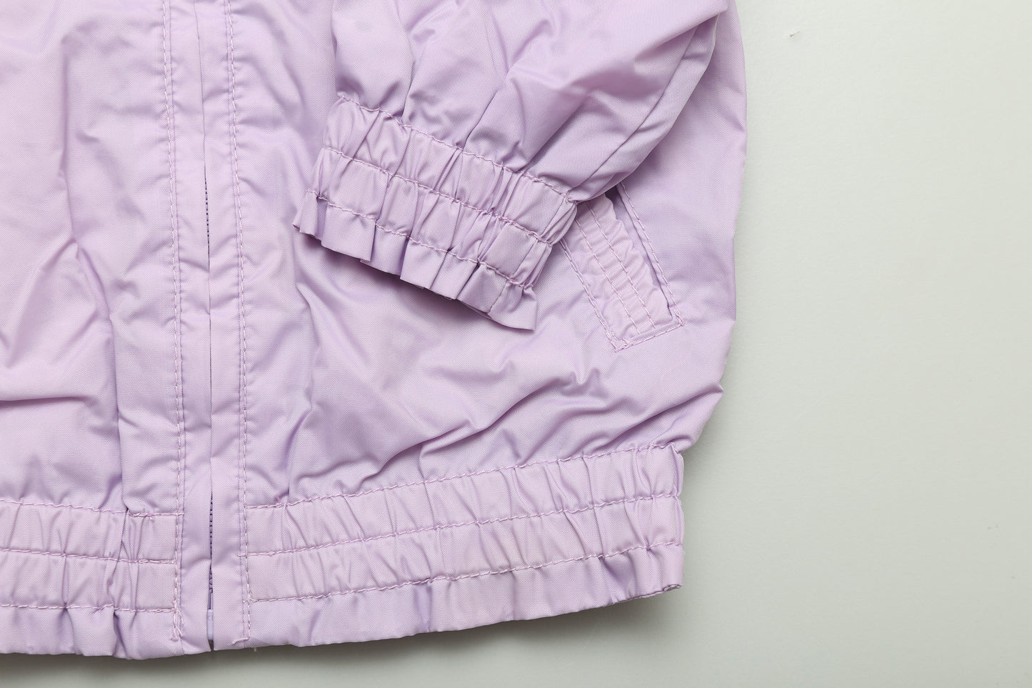 Lila Windjacke/Regenjacke mit Kapuze (68-74)