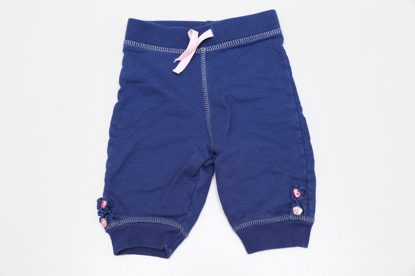 Blaue Sweatpants aus Baumwolle für Mädchen. Größe 68.
