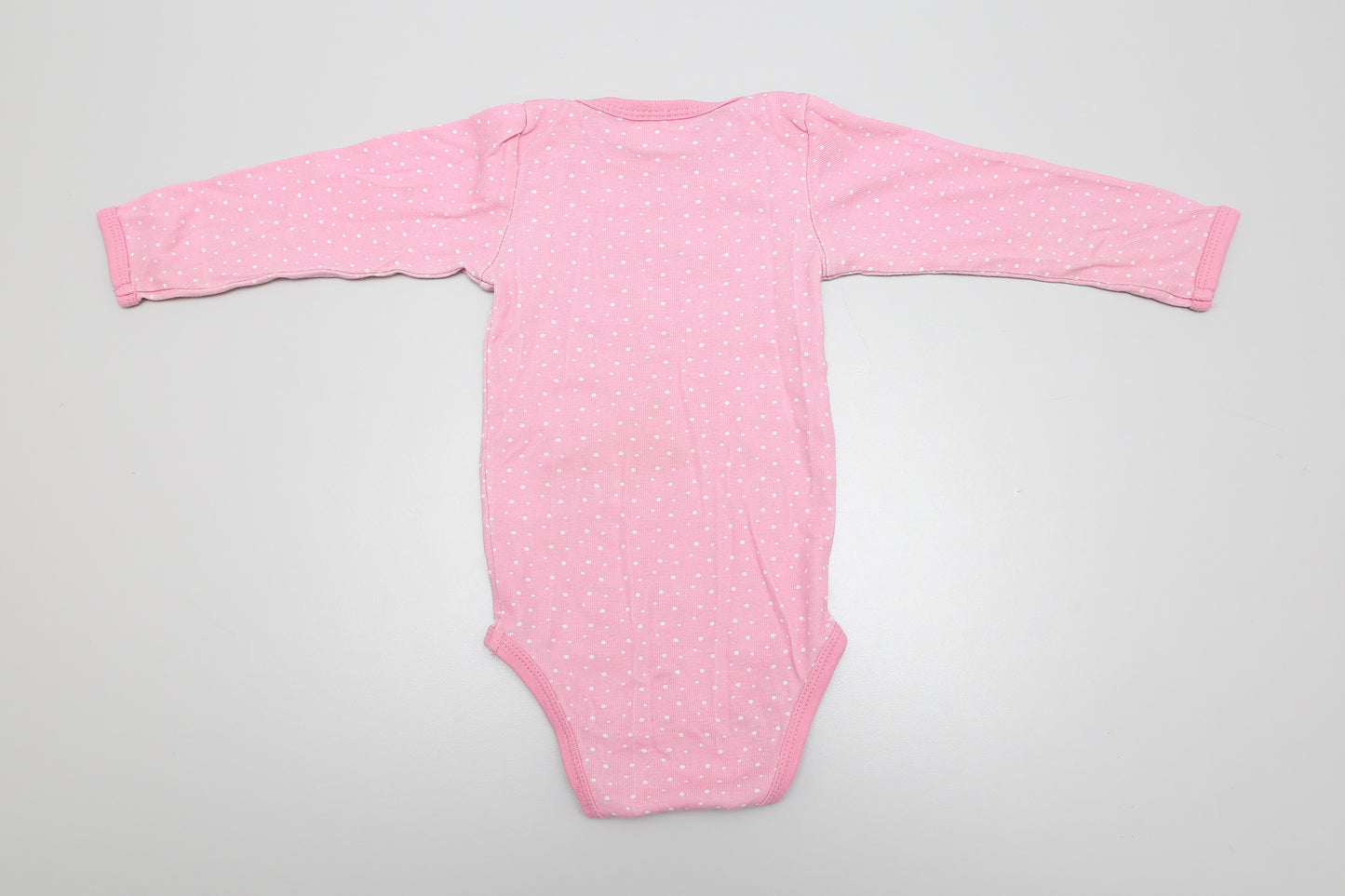 Rosa Langarmbody mit GOTS-Zertifikat (74-80)