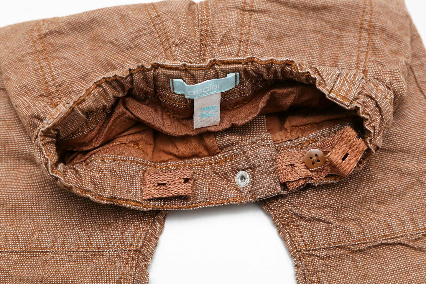 Wunderschöne braune Hose mit verstellbarem Bund (80-86)
