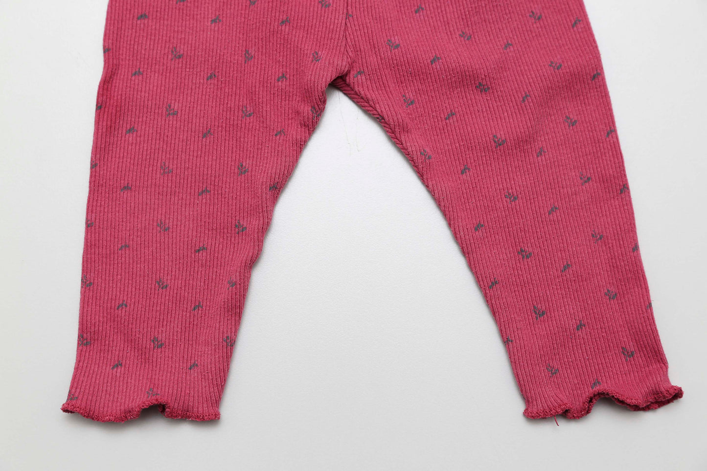 Bordeauxfarbene Leggings – gerippter Stoff (74)