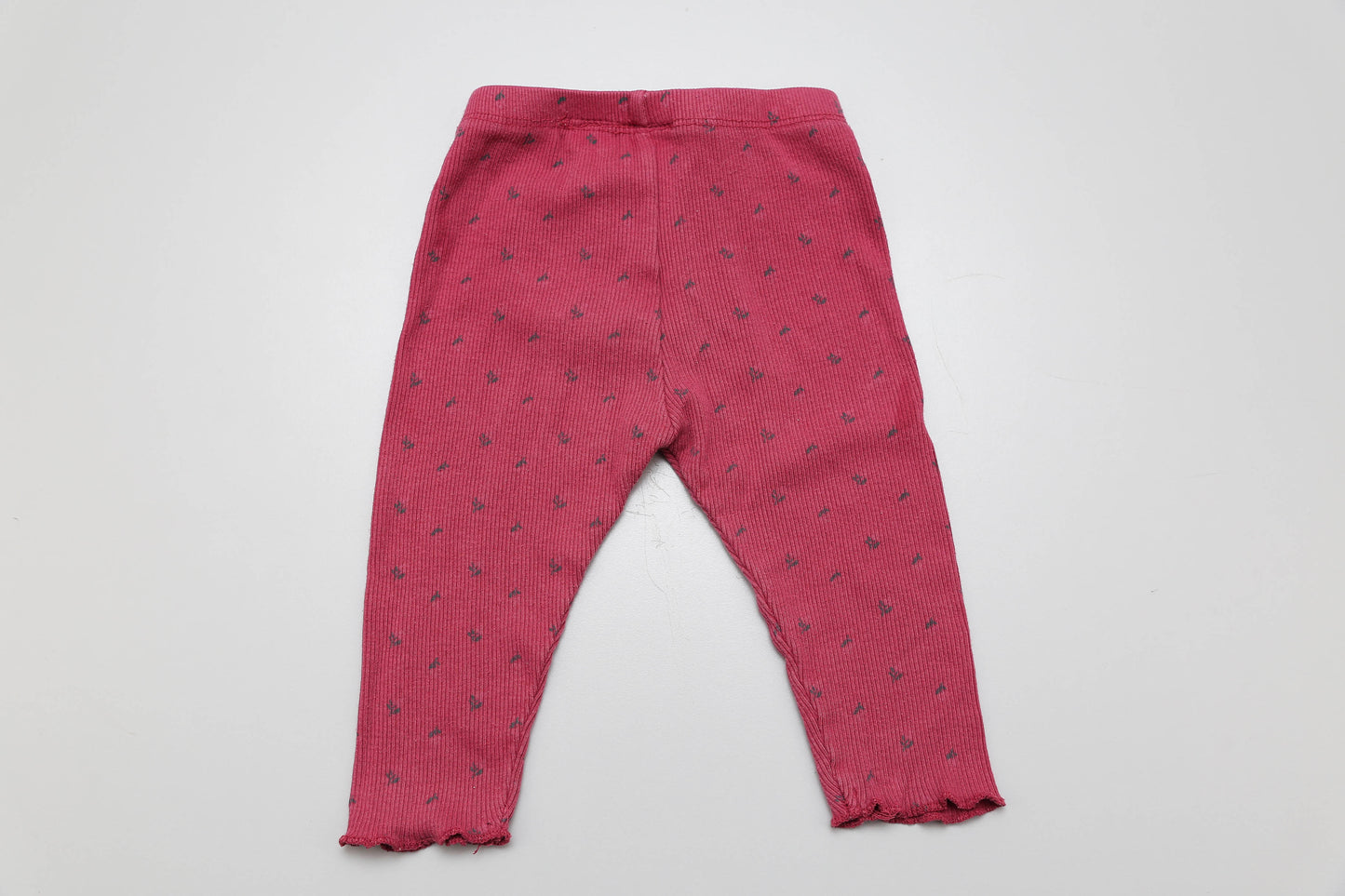 Bordeauxfarbene Leggings – gerippter Stoff (74)