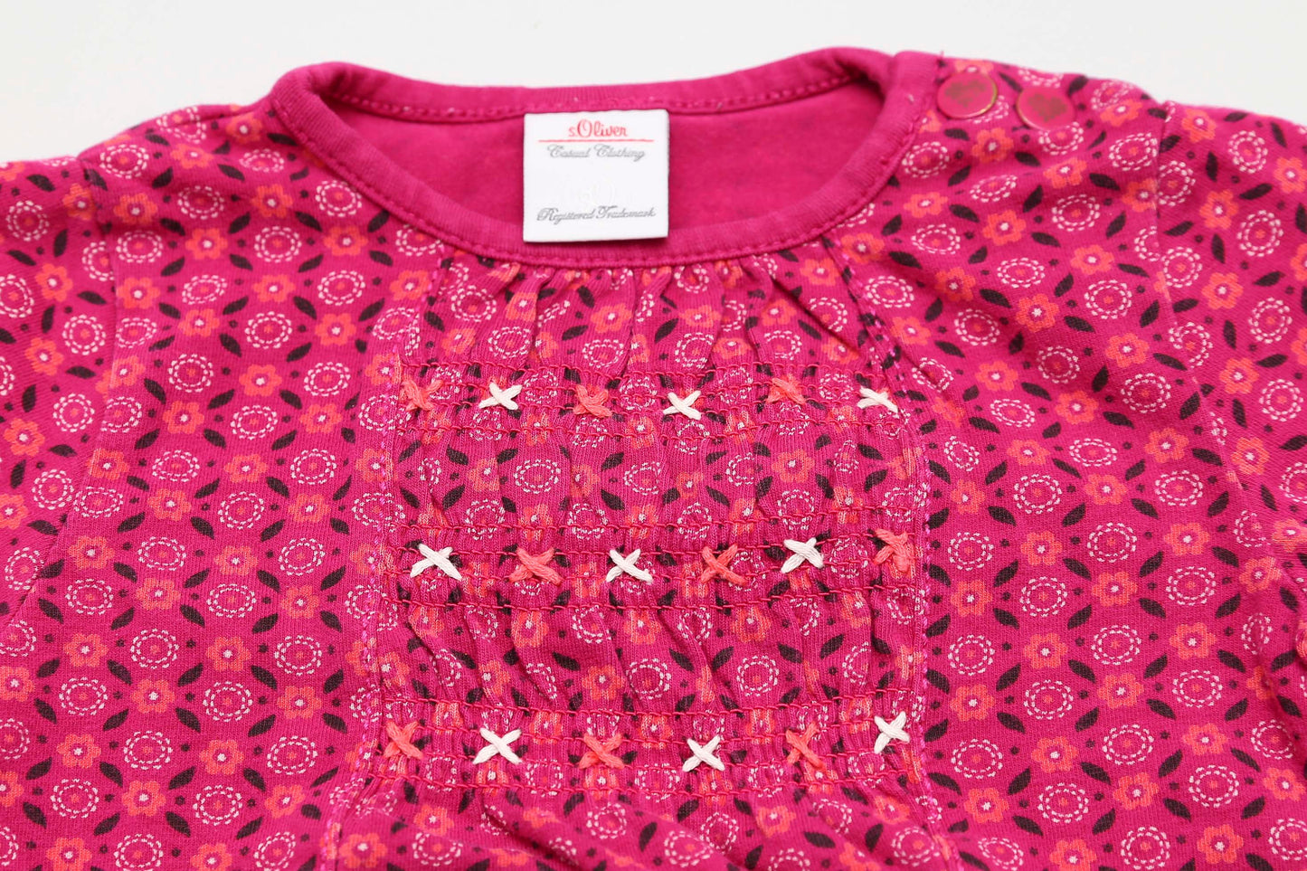 Rosa Langarmshirt / Tunika für Mädchen – weich und elastisch (68) - KlugeMutti