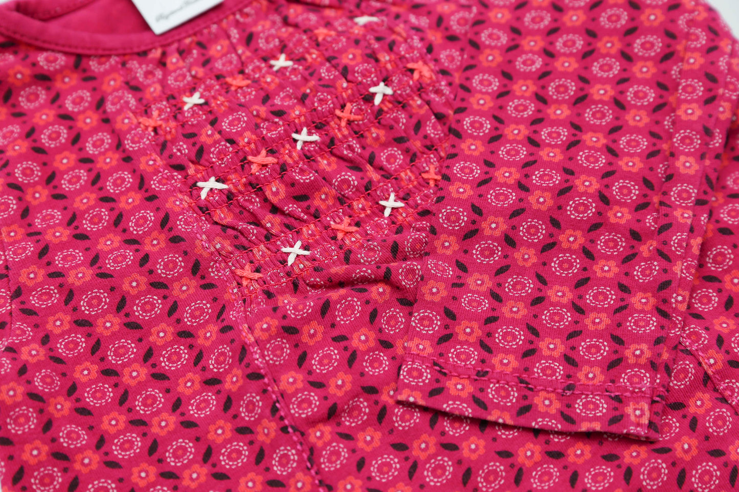 Rosa Langarmshirt / Tunika für Mädchen – weich und elastisch (68) - KlugeMutti
