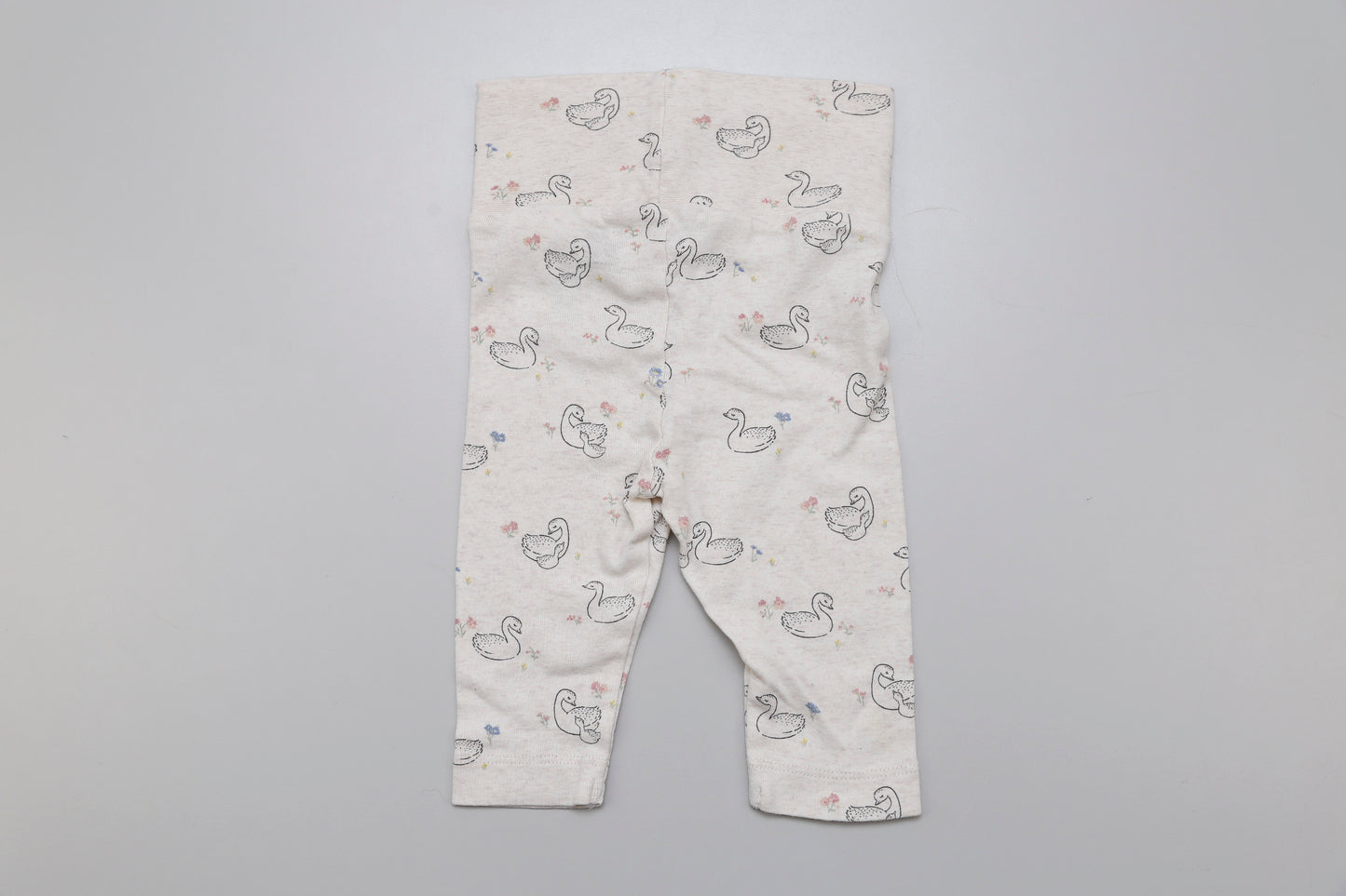 Beige Leggings mit Schwanenmuster (68)