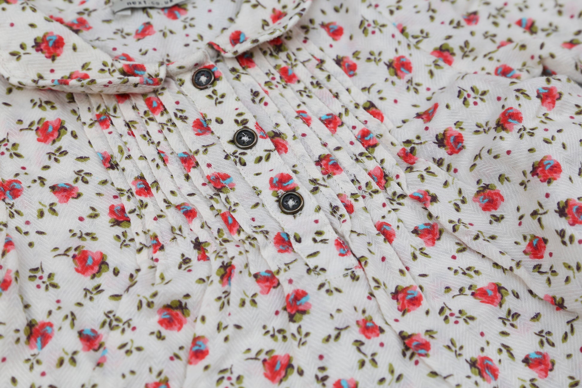 Mädchen Set in Bordeaux mit Blumenbluse (74) - KlugeMutti
