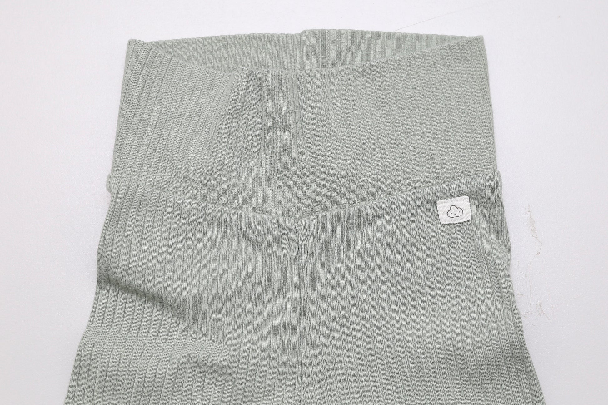 Helles grünes Bauchleggings aus Bio-Baumwolle (74) - KlugeMutti