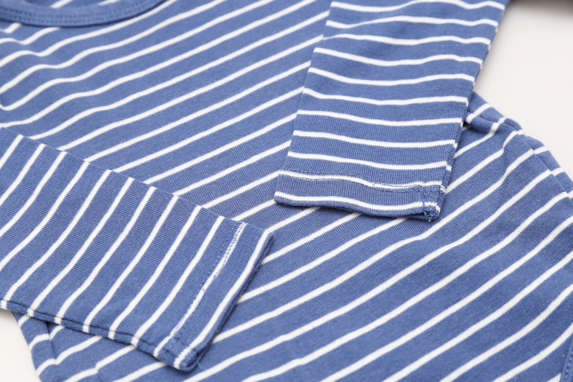 Blau-weiß gestreiftes Langarmbody-Set aus Bio-Baumwolle (68) - KlugeMutti