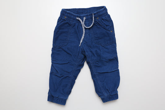 Blaue, gefütterte Jogginghose. 80