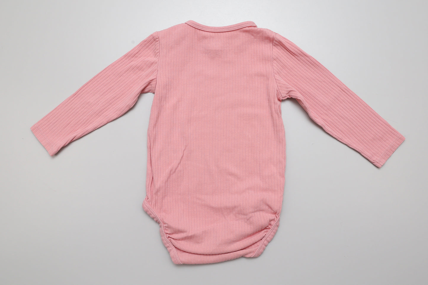 Rosa Langarmbody-Set aus Bio-Baumwolle (80) - KlugeMutti