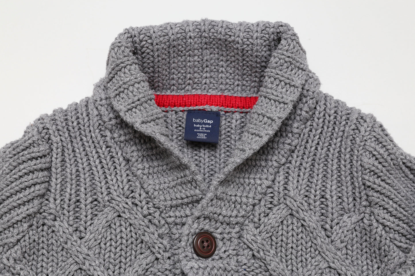 Graue Strickjacke (74-80) - KlugeMutti