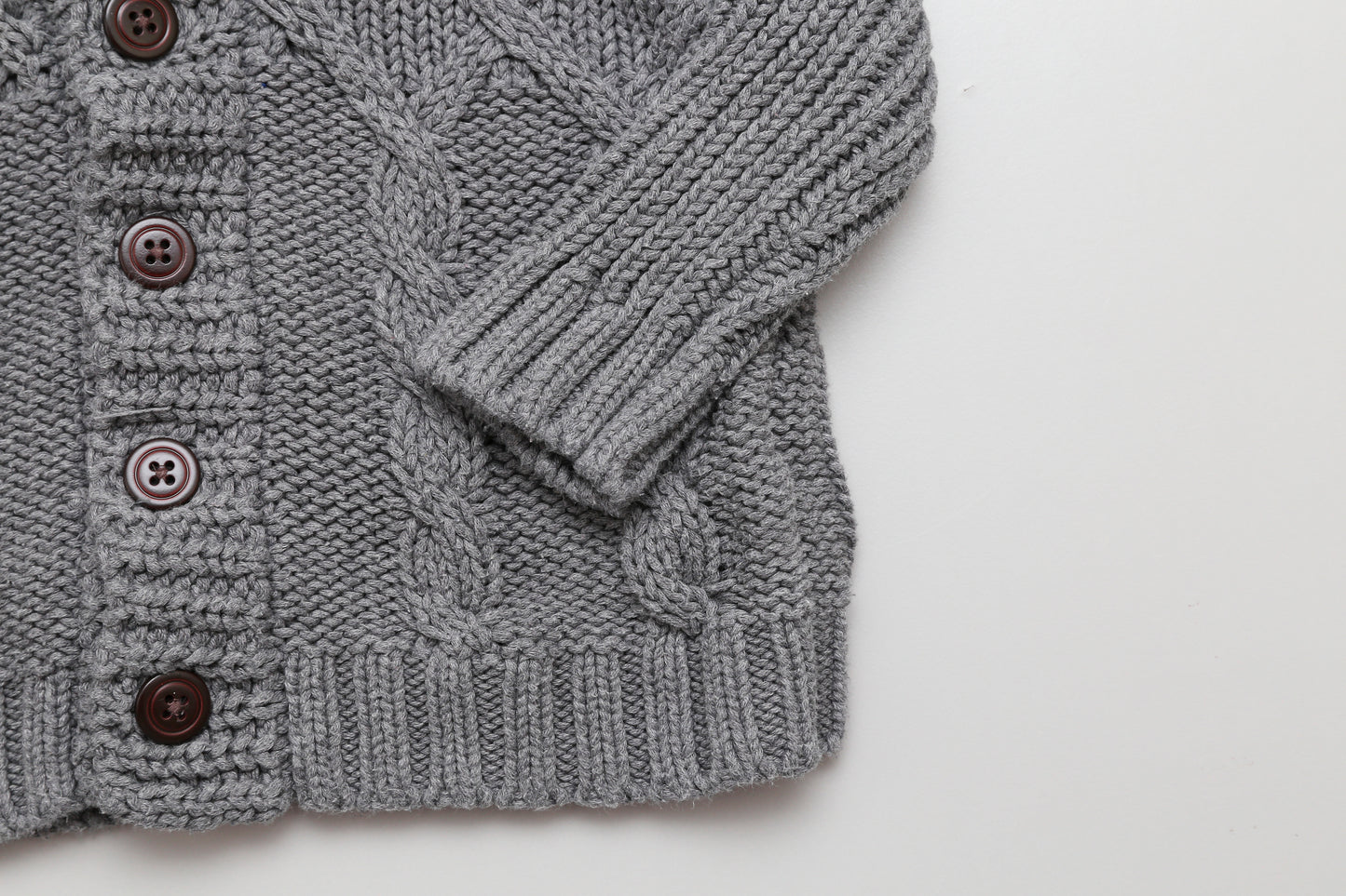 Graue Strickjacke (74-80) - KlugeMutti