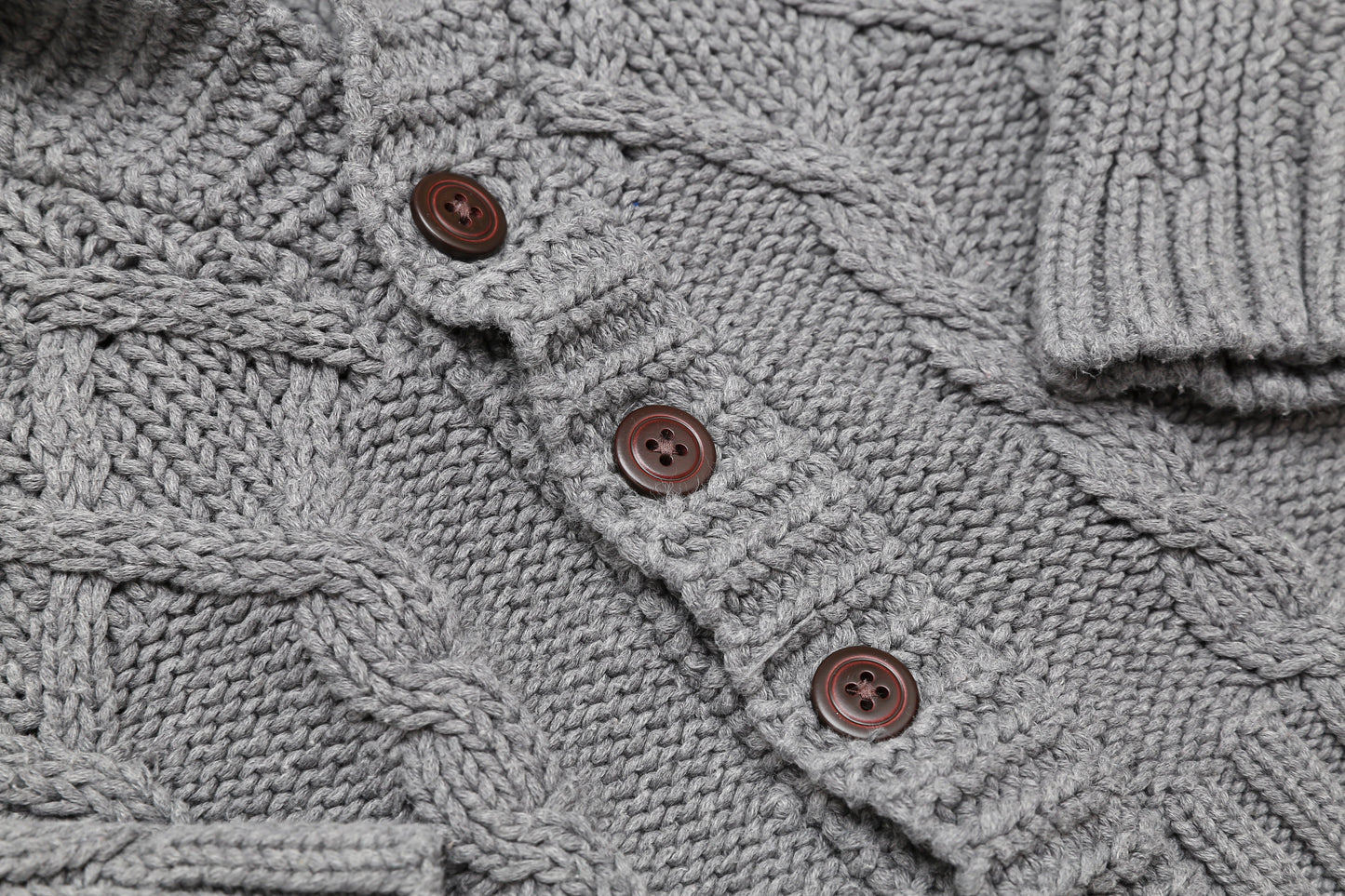 Graue Strickjacke (74-80) - KlugeMutti
