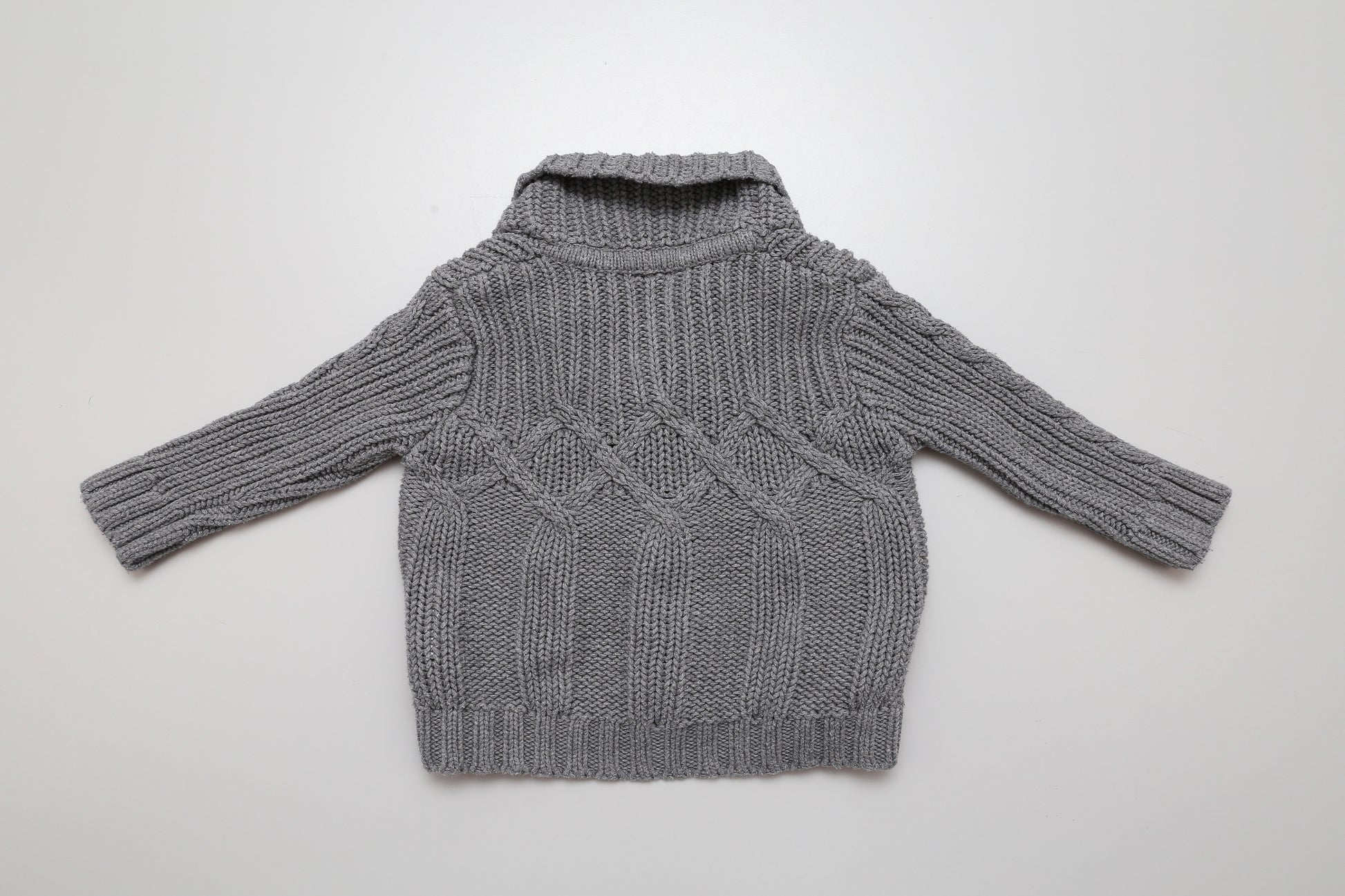 Graue Strickjacke (74-80) - KlugeMutti