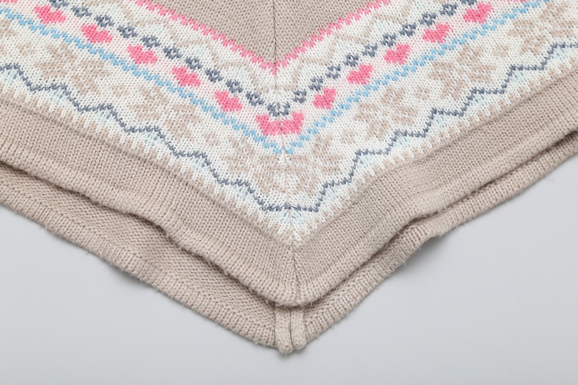 Beige Kapuzenponcho (80) - KlugeMutti