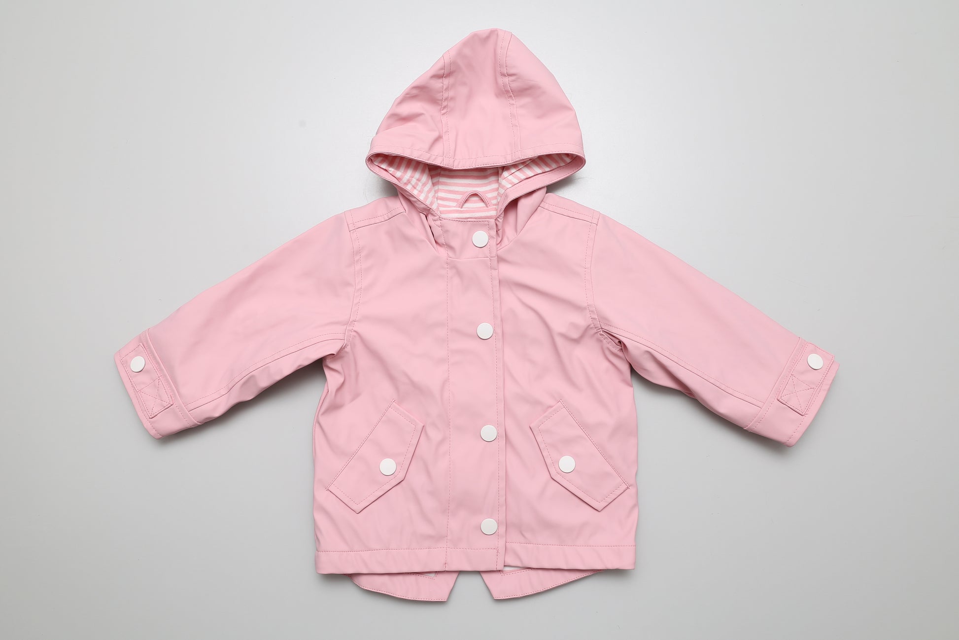 Wunderschöne rosa Kapuzenjacke, wasserabweisend und gefüttert, ideal für Frühling und Herbst. gr 80