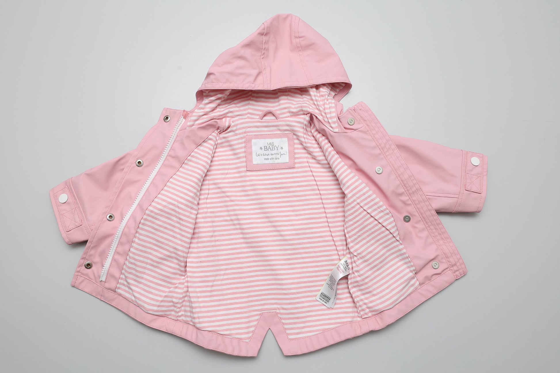 Rosa Kapuzenjacke für Frühling - wasserabweisend (80) - KlugeMutti
