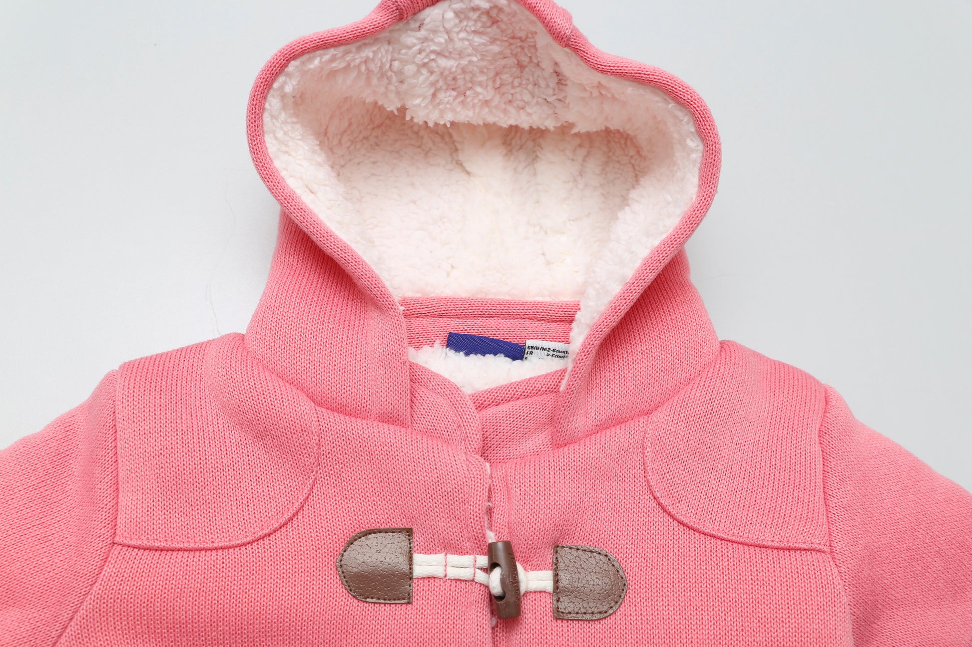 Rosa Babymantel mit Kapuze (62-68) - KlugeMutti