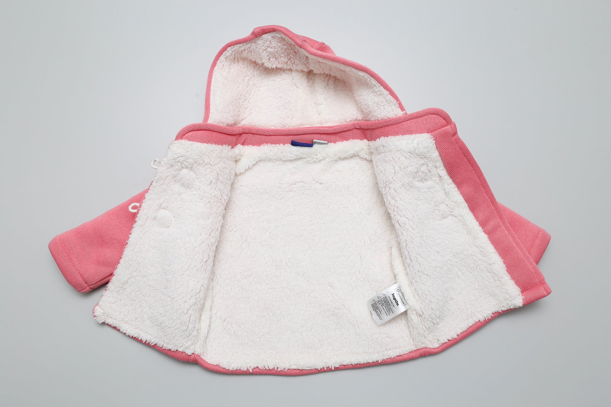 Rosa Babymantel mit Kapuze (62-68) - KlugeMutti