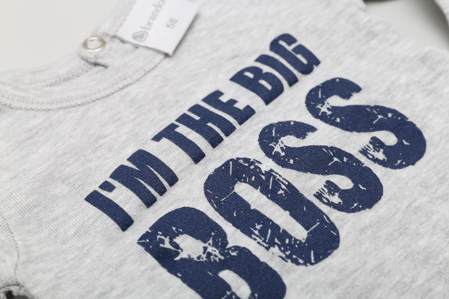 Langarm-Body mit „I’m the big boss“-Aufschrift (56) - KlugeMutti