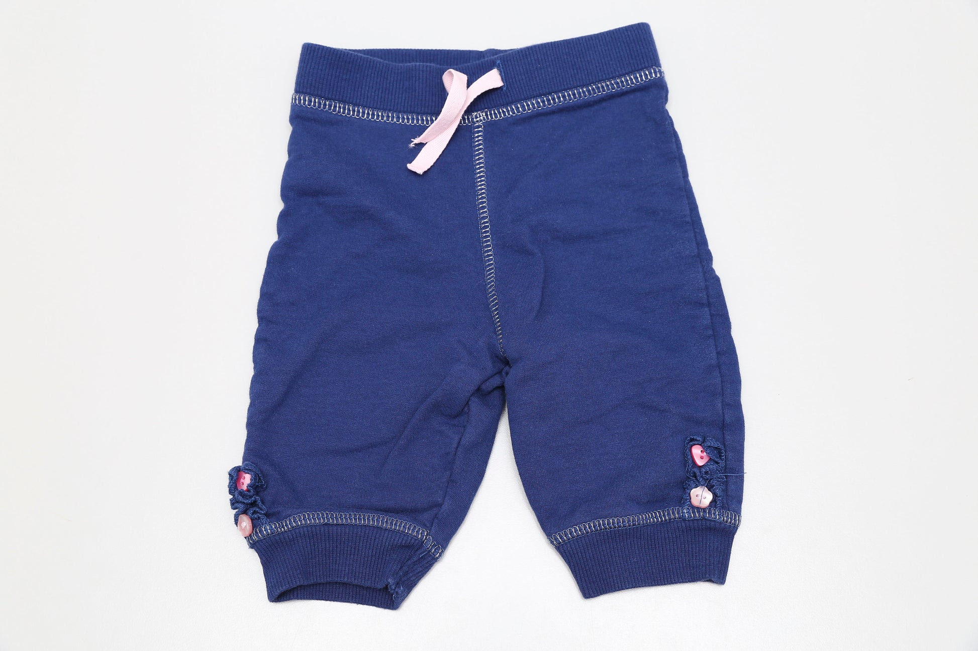 Blaue Sweatpants aus Baumwolle für Mädchen. Größe 68.